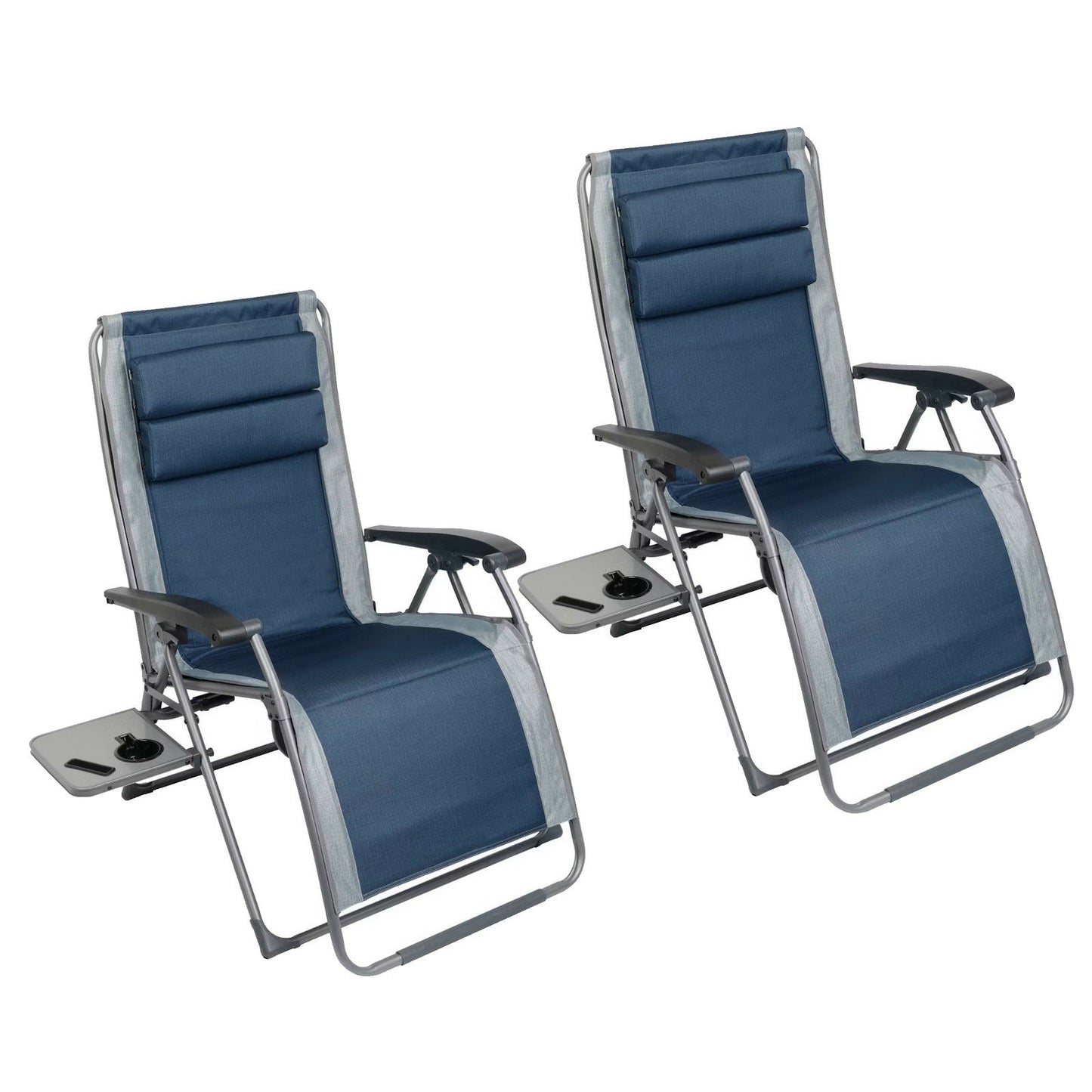 Deluxe Zero Gravity Chair Two Pack Recliners with Pillows