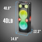 QFX Portable Bluetooth Party Speaker Dual 12" Woofers Battery and LED Lights