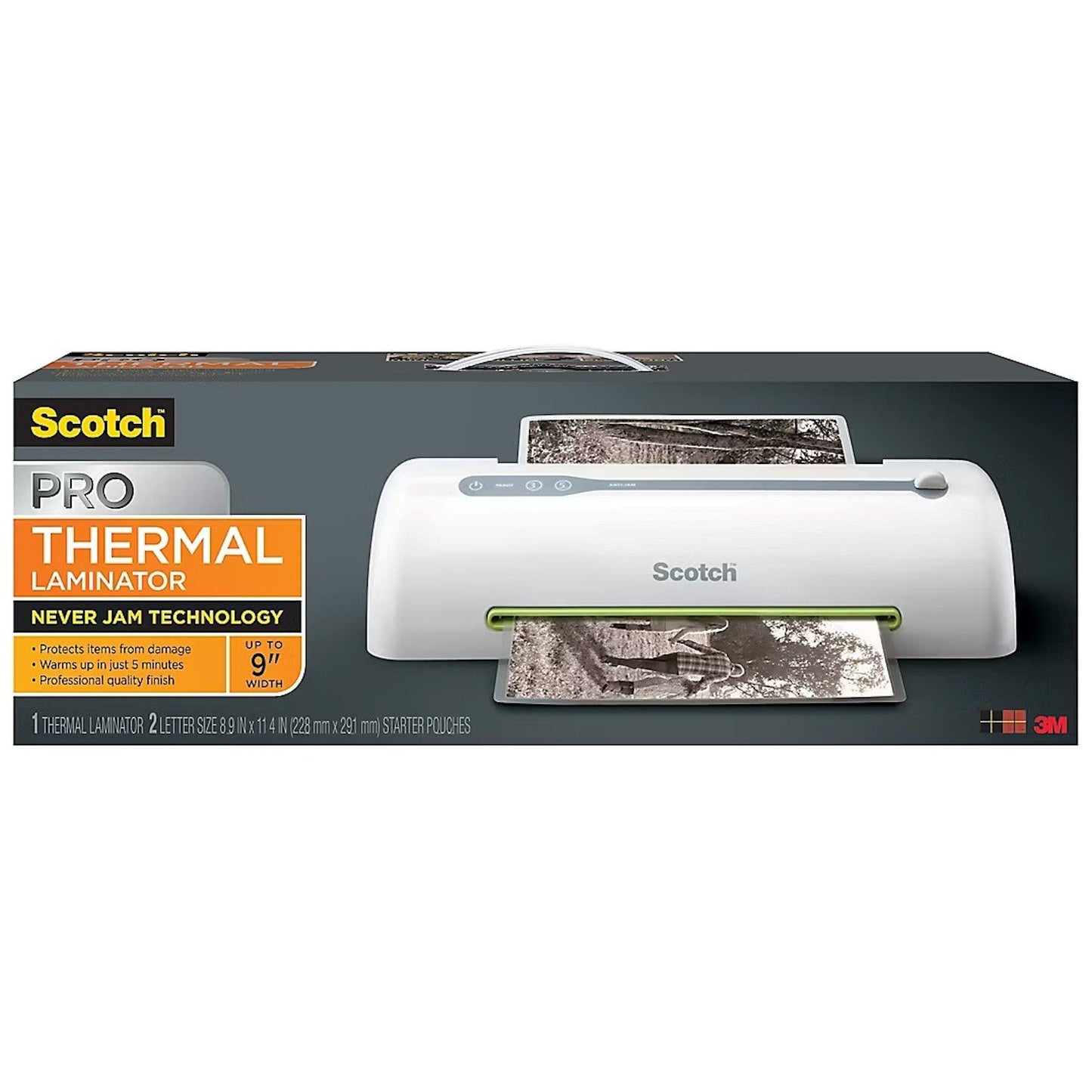Scotch Thermal Laminator & 102 Laminating Pouches Letter Size Laminating Machine