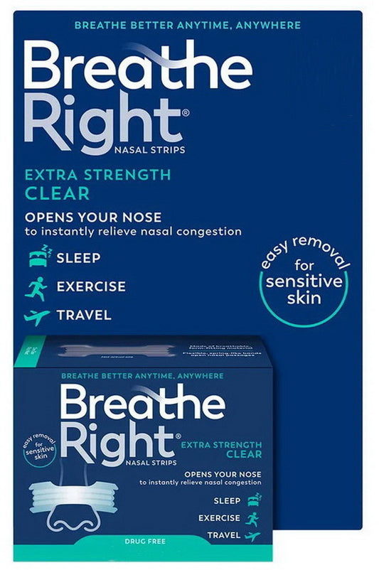 Breathe Right Nasal Strips Extra Strength Clear Snoring Relief 72 144
