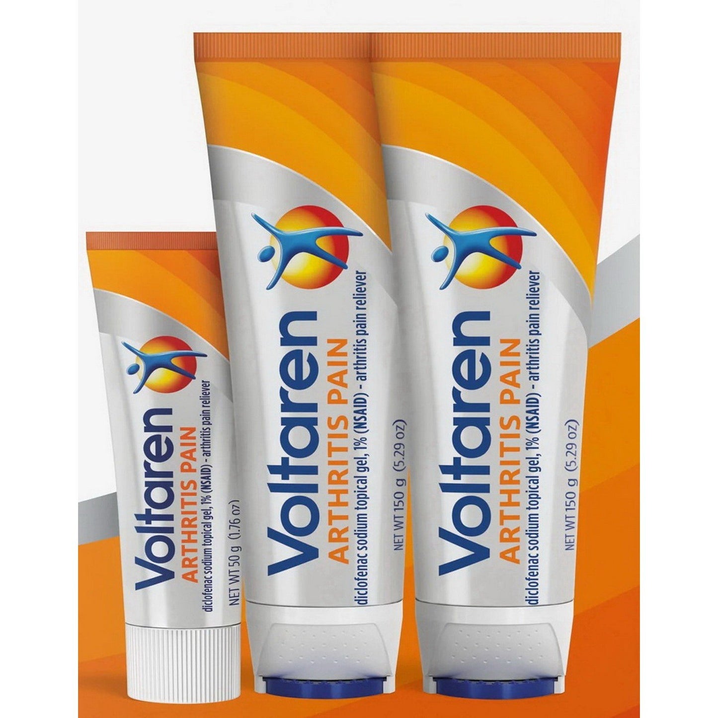 Voltaren Arthritis Pain Relief Topical Gel 2 5.3 Ounce Tubes 1 1.7 Ounce Tube