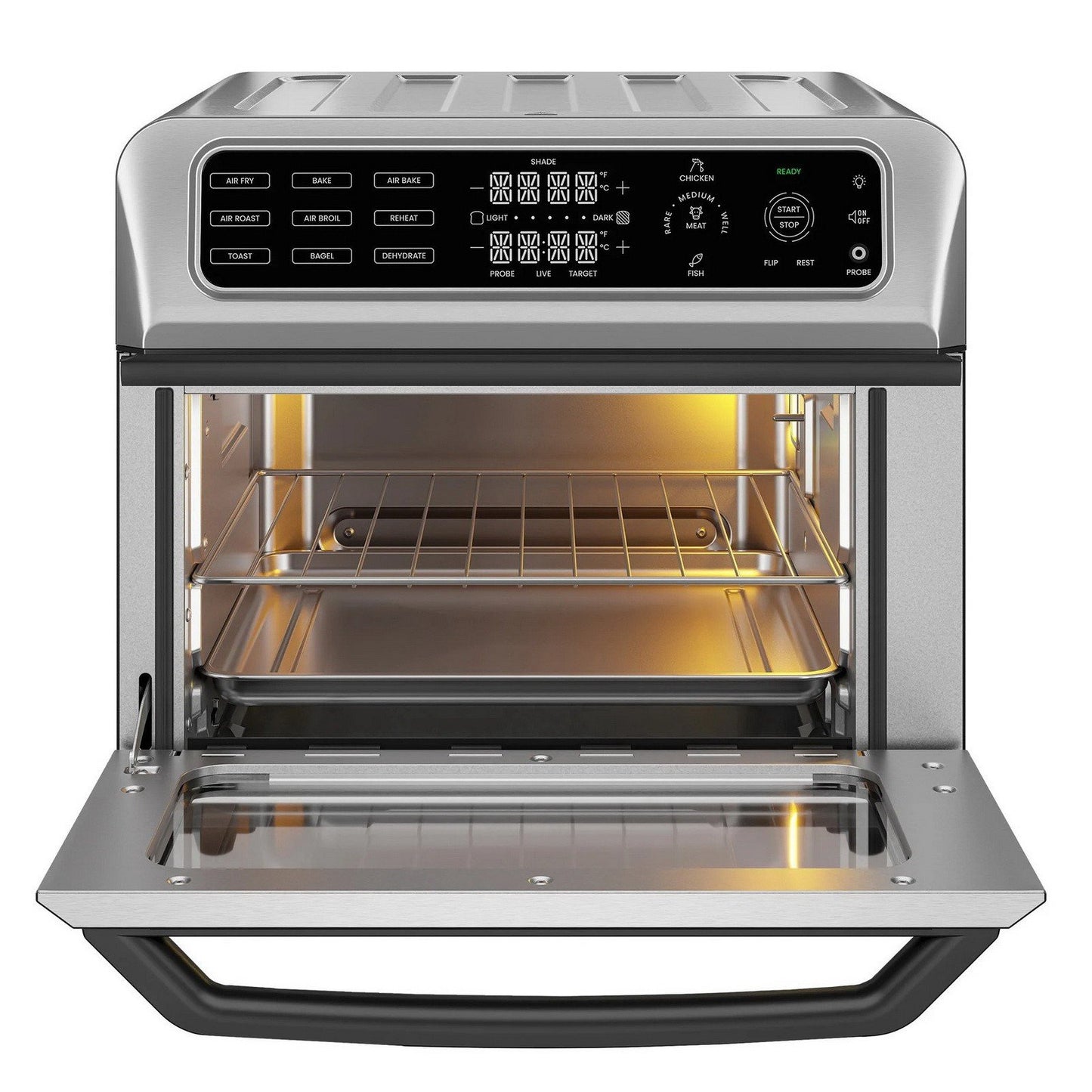 Chefman Stainless Steel 20 Qt Air Fryer Toaster Oven 9 Presets