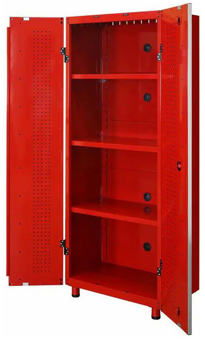 24 Gauge Steel Heavy Duty Garage Storage Cabinet 72" x 30" x 18" Red or Black