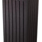 Keter 39 Gallon Indoor Outdoor Trash Can Waste Bin Brown Wood Grain Finish