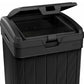 Keter Indoor Outdoor Trash Can 39 Gallon Capacity Waste Bin Wood Grain Finish