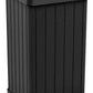 Keter Indoor Outdoor Trash Can 39 Gallon Capacity Waste Bin Wood Grain Finish