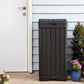 Keter Indoor Outdoor Trash Can 39 Gallon Capacity Waste Bin Wood Grain Finish