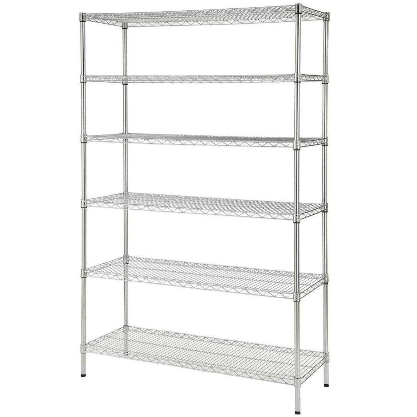 6 Tier Commercial Heavy Duty Steel Wire Shelving Storage Rack 72" x 48" x 18"
