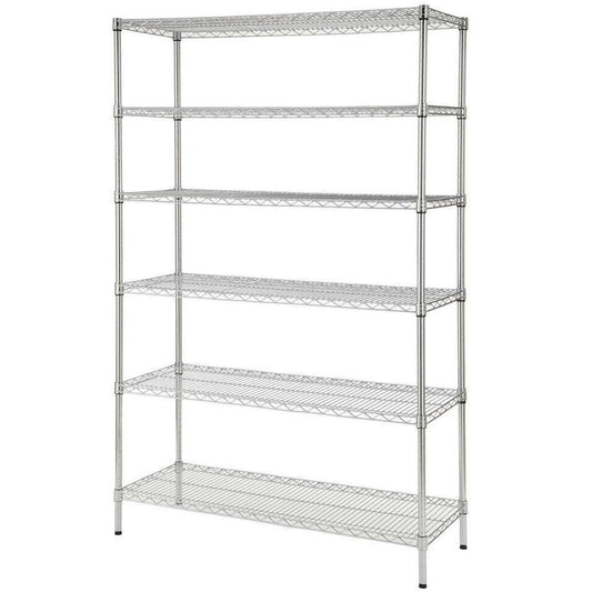 6 Tier Commercial Heavy Duty Steel Wire Shelving Storage Rack 72" x 48" x 18"