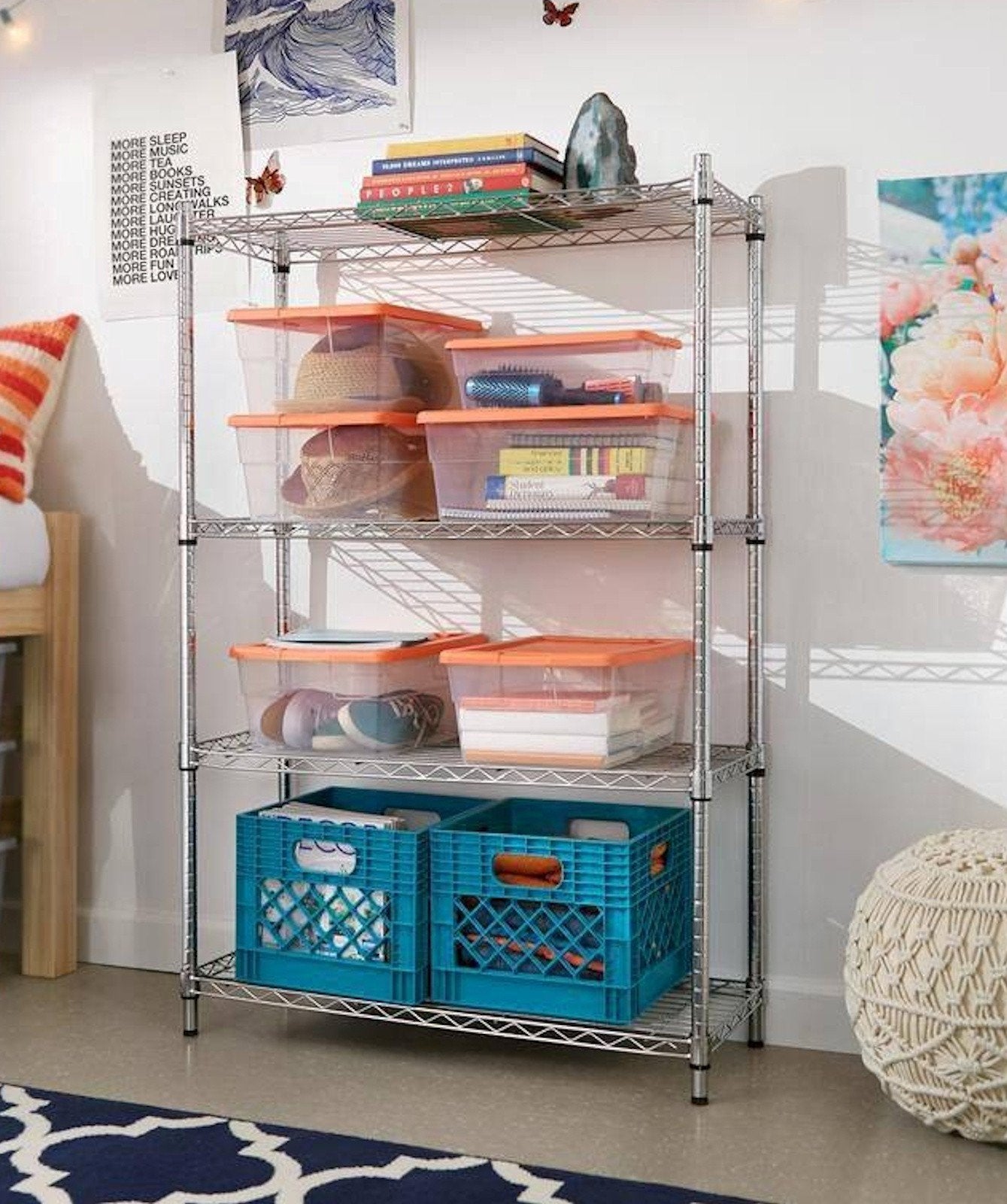 6 Tier Commercial Heavy Duty Steel Wire Shelving Storage Rack 72" x 48" x 18"