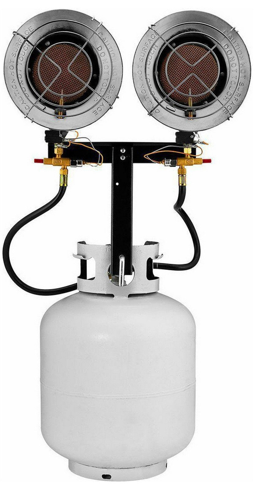 Dual Propane Tank Heater Attachment 30,000 BTU Radiant Outdoor Heat