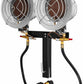 Dual Propane Tank Heater Attachment 30,000 BTU Radiant Outdoor Heat