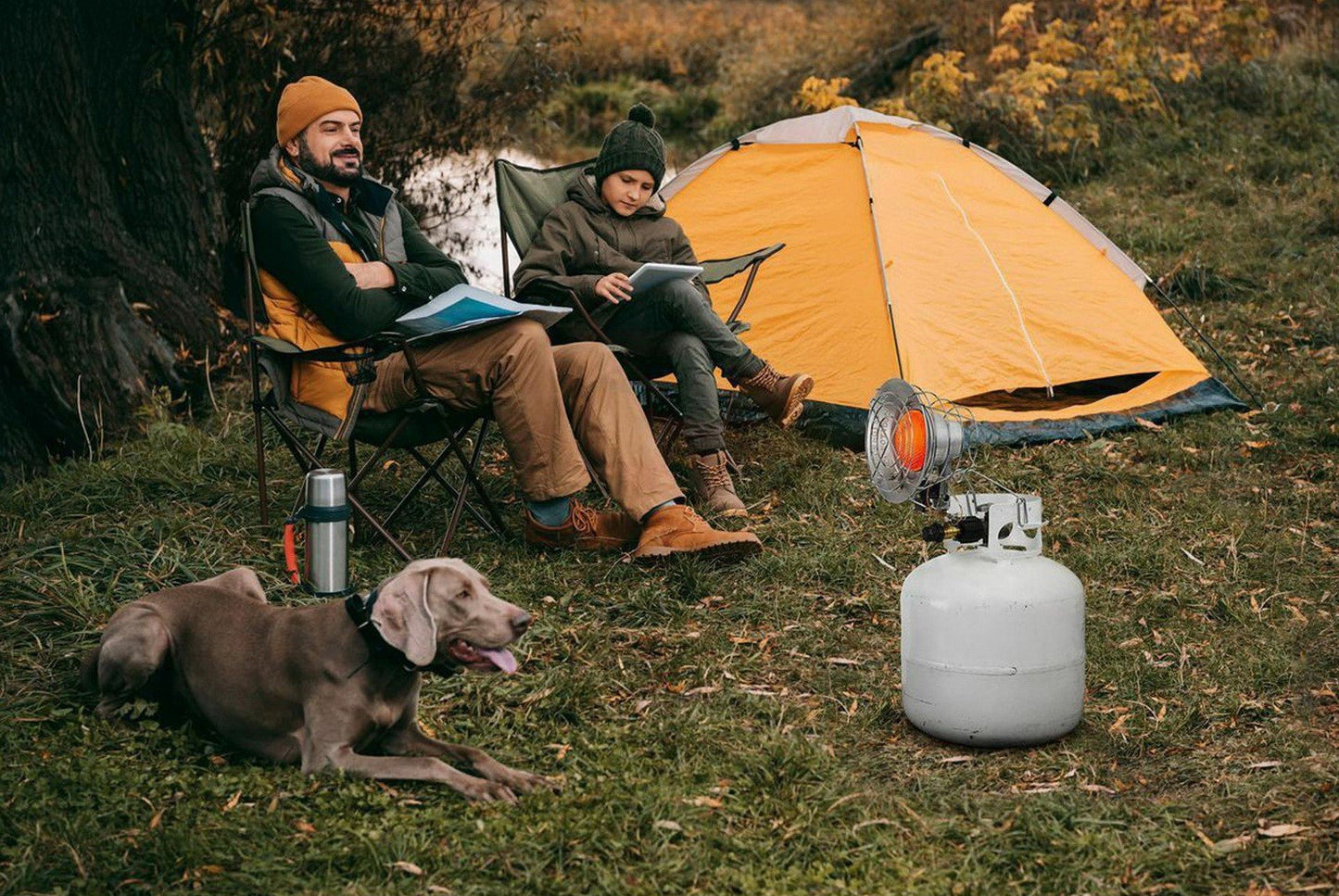 Propane Tank Top Heater Attachment 15,000 BTU Radiant Outdoor Heat