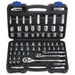 66 Piece SAE and Metric Hi-Vis Socket Set 1/4" 3/8" 1/2" Drive Ratchets