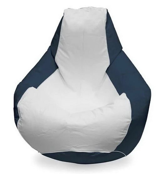 Taylor Made Teardrop Bean Bag Chair Indoor Outdoor Green or Navy Blue & White