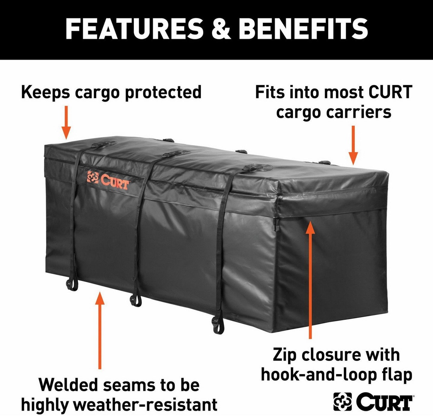 Weather Resistant Vinyl Cargo Bag Car Top Luggage Rack 56" x 18" x 21"