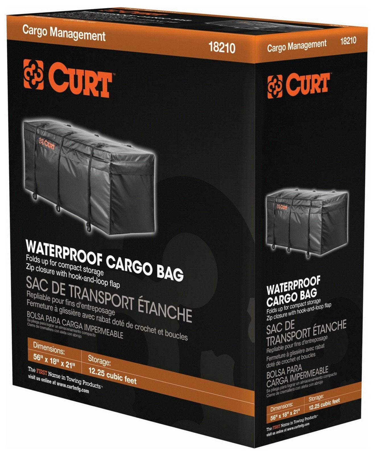 Weather Resistant Vinyl Cargo Bag Car Top Luggage Rack 56" x 18" x 21"