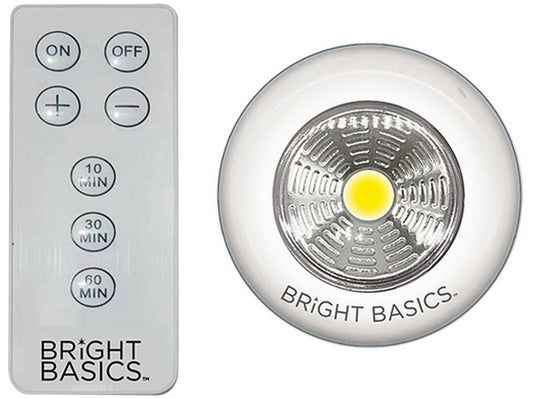 6 Peel and Stick LED Puck Lights Wireless Remote Control 100 Lumens