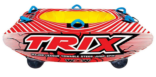 Wow Top Spin Trix 1 Person Inflatable Boat Towable Trick Tube Water Tow Raft