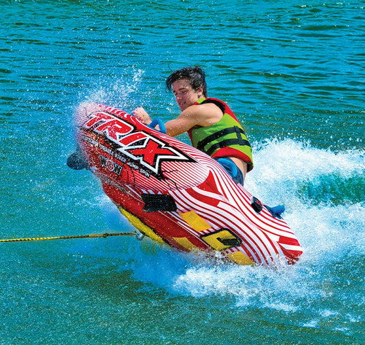 Wow Top Spin Trix 1 Person Inflatable Boat Towable Trick Tube Water Tow Raft