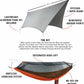 All Weather Hammock with Rainfly Rain Shelter and Mosquito Net Skeeter Beater