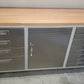 12 Drawer Tool 6' Workbench Cabinet Rolling Work Bench Stainless Steel Wood Top