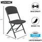 Folding Chairs 4 Pack Indoor Outdoor Seating White or Black Steel Bypass Frame