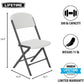 Folding Chairs 4 Pack Indoor Outdoor Seating White or Black Steel Bypass Frame