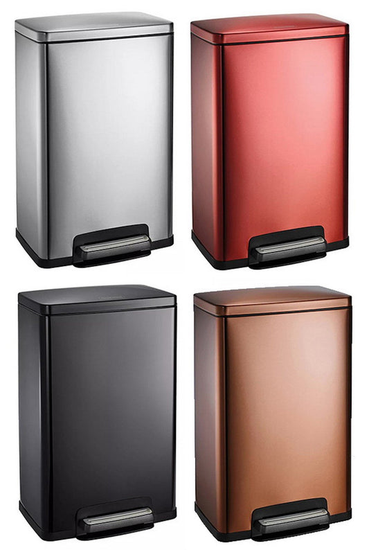 Stainless Steel 13 Gallon Step Trash Can Tramontina Garbage Bin Plastic Liner