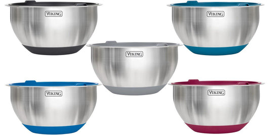 Viking 10-Piece Stainless Steel Lidded Mixing Prep and Serving Bowl Set