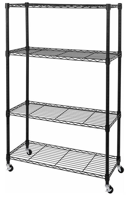 4 Tier Heavy Duty Steel Wire Shelving Storage Rack 36" x 14" x 56"