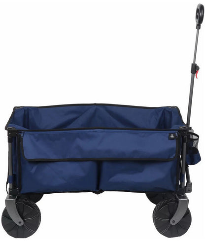 All Terrain Folding Sports Wagon Collapsible Utility Pull Cart Beach Supplies