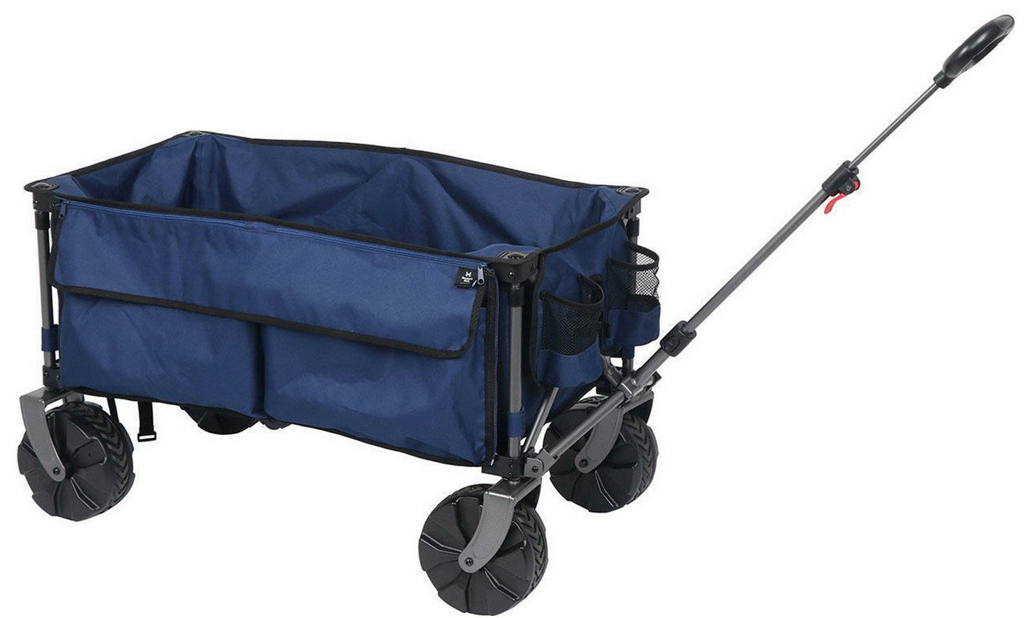All Terrain Folding Sports Wagon Collapsible Utility Pull Cart Beach Supplies