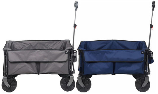 All Terrain Folding Sports Wagon Collapsible Utility Pull Cart Beach Supplies