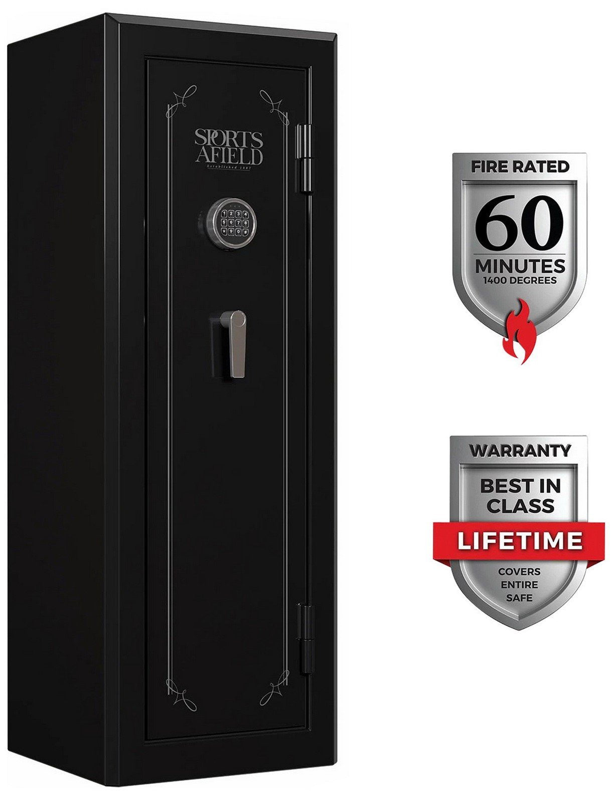 Locking Fireproof 18 Gun Rifle Storage Safe Cabinet with Electronic Lock