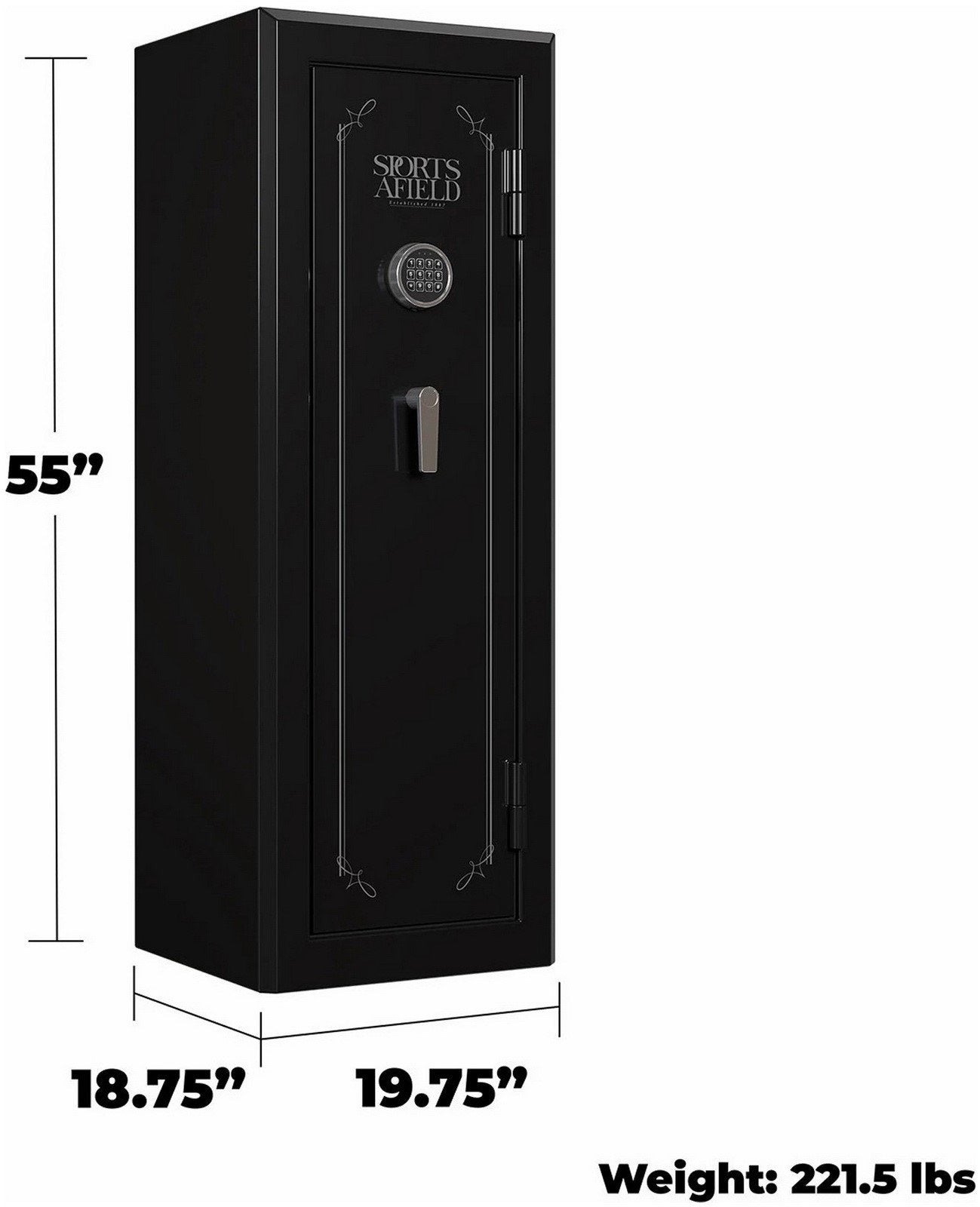 Locking Fireproof 18 Gun Rifle Storage Safe Cabinet with Electronic Lock