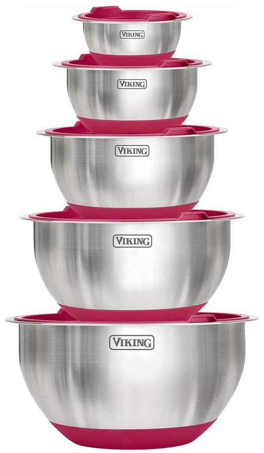 Viking 10-Piece Stainless Steel Lidded Mixing Prep and Serving Bowl Set