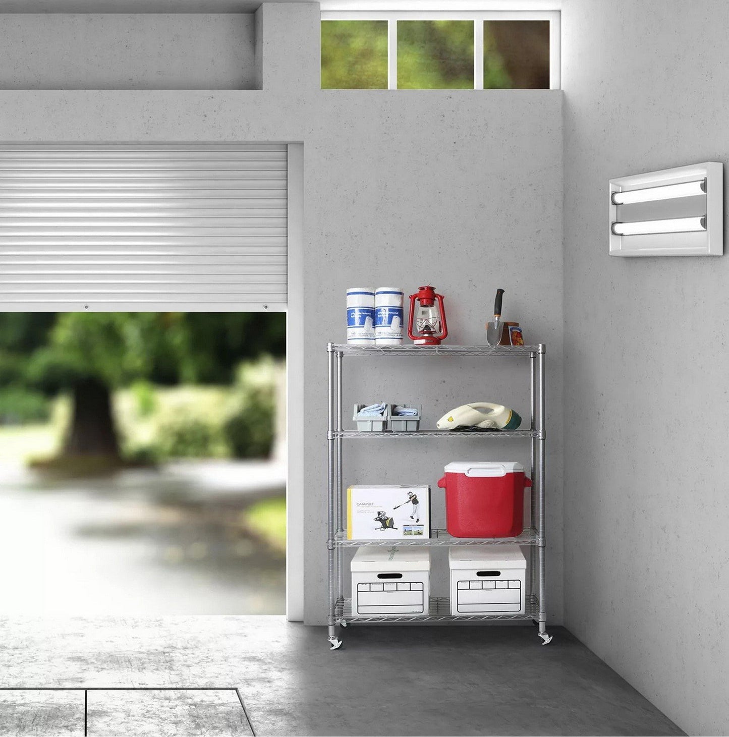 4 Tier Heavy Duty Steel Wire Shelving Storage Rack 36" x 14" x 56"