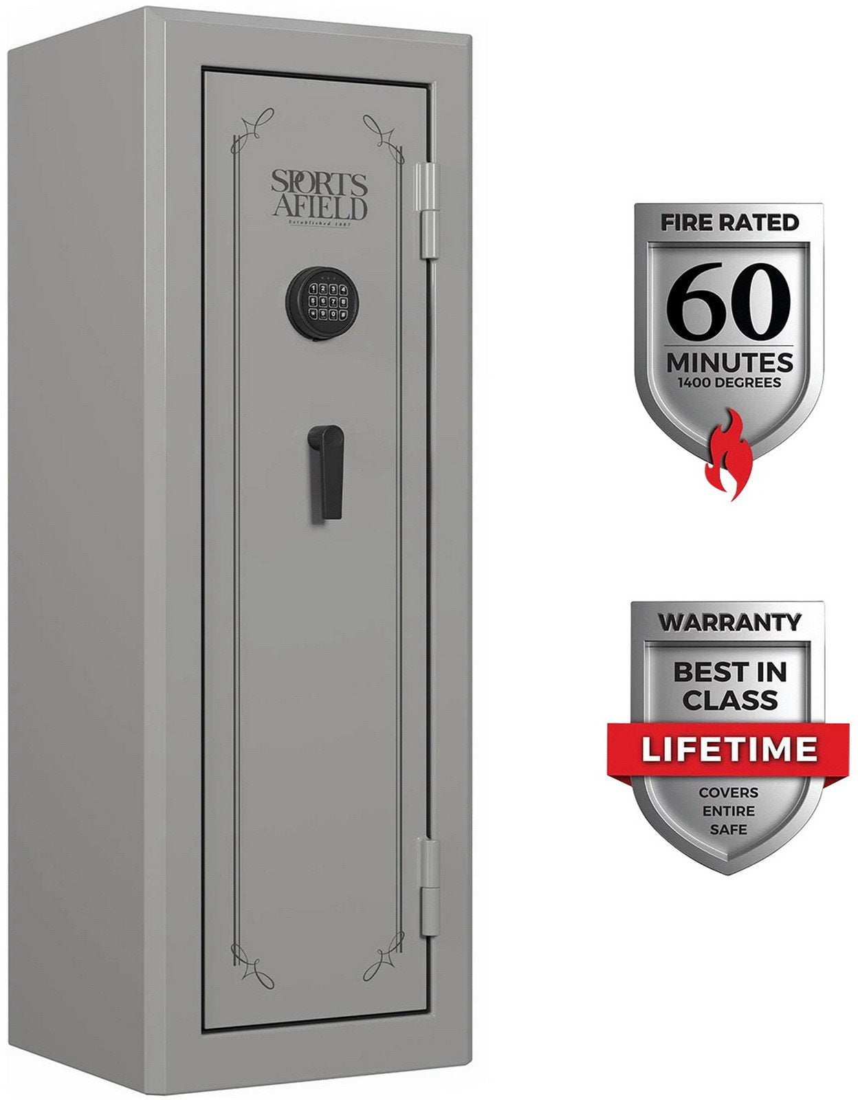 Locking Fireproof 18 Gun Rifle Storage Safe Cabinet with Electronic Lock