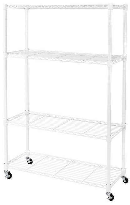 4 Tier Heavy Duty Steel Wire Shelving Storage Rack 36" x 14" x 56"