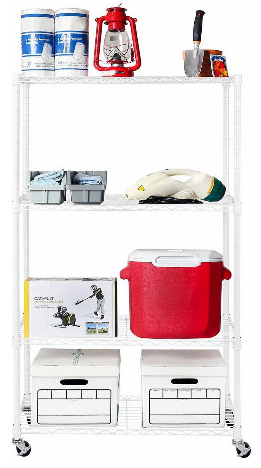 4 Tier Heavy Duty Steel Wire Shelving Storage Rack 36" x 14" x 56"