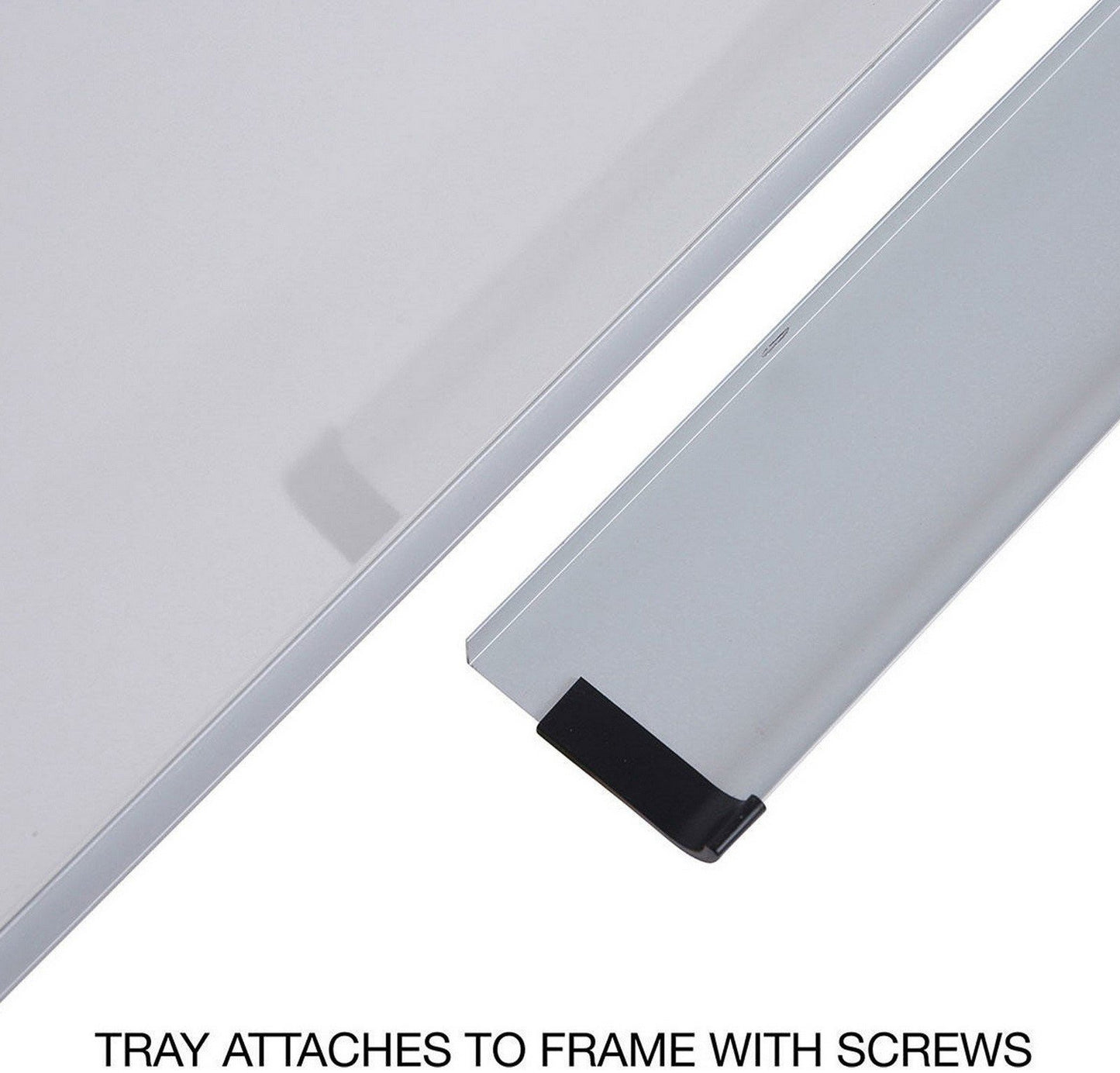 Large White Dry Erase Board 48" x 36" Melamine Aluminum Frame Wall Mountable