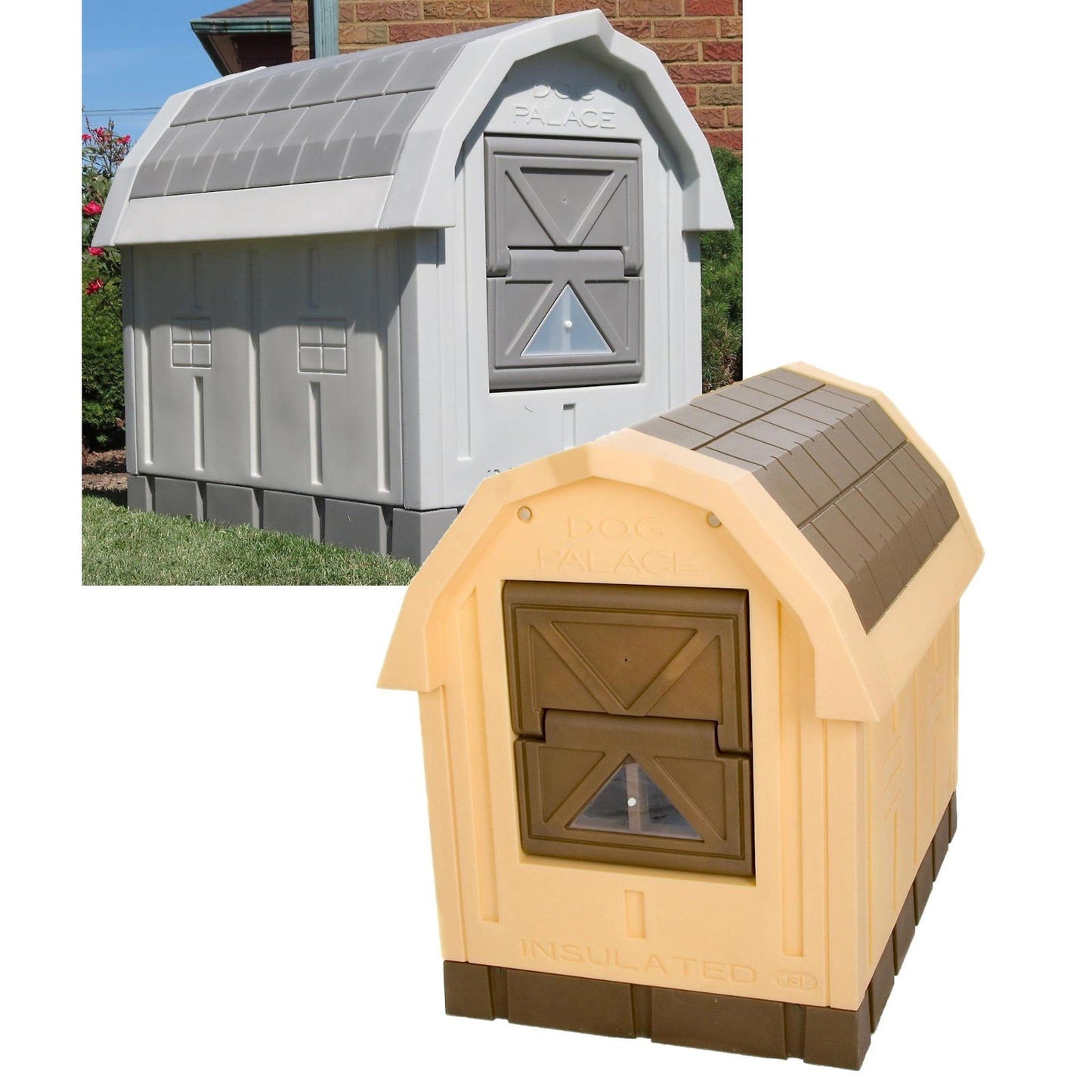 Insulated Dog House Large Doghouse Winter Dog Palace Med to Large Breed