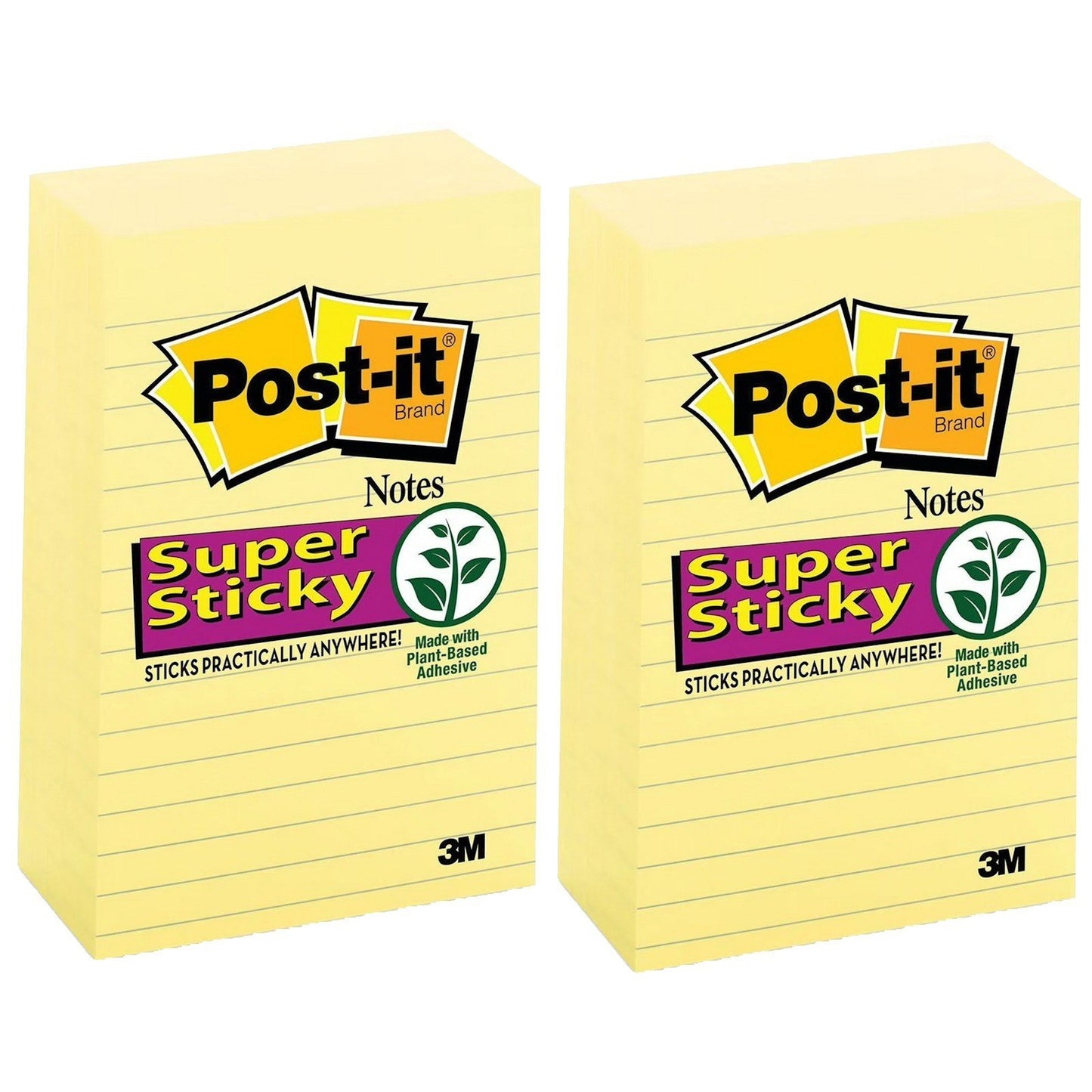90 Sheet 4" x 6" Post-it Notes Super Sticky Note Pads Yellow 5 10 or 15 pack