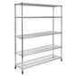 Large 5 Tier Steel Shelving Unit Storage Rack 60" x 24" x 72" Metal Shelves