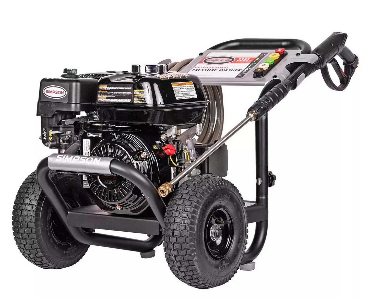 Simpson Gas Pressure Washer 3,300 PSI Power Shot 2.5 GPM Power Wash 5 Nozzles