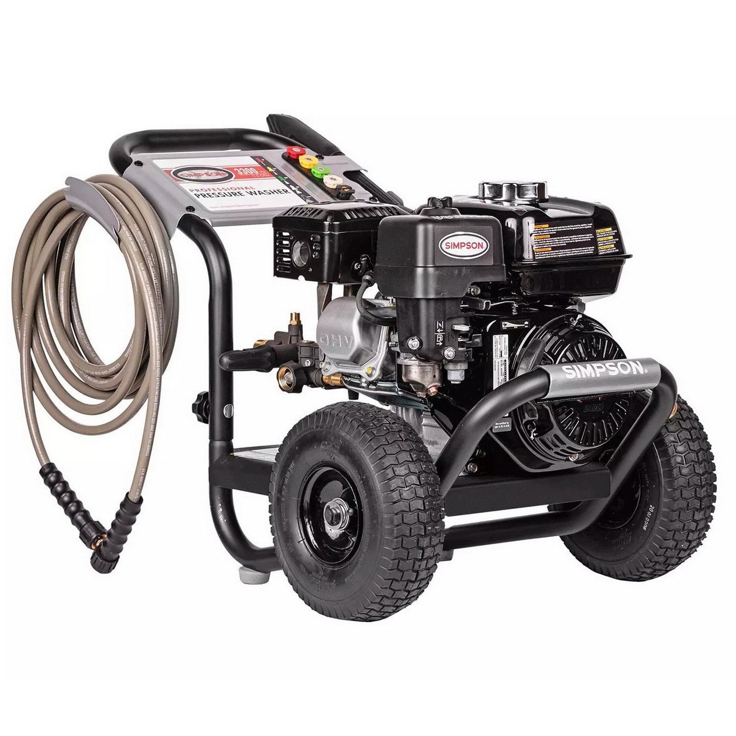 Simpson Gas Pressure Washer 3,300 PSI Power Shot 2.5 GPM Power Wash 5 Nozzles