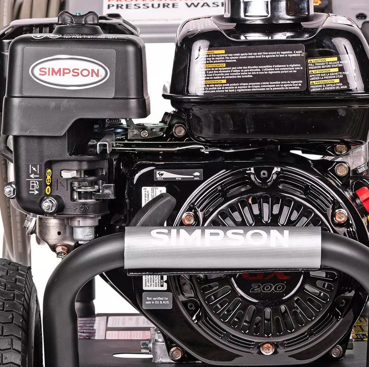 Simpson Gas Pressure Washer 3,300 PSI Power Shot 2.5 GPM Power Wash 5 Nozzles