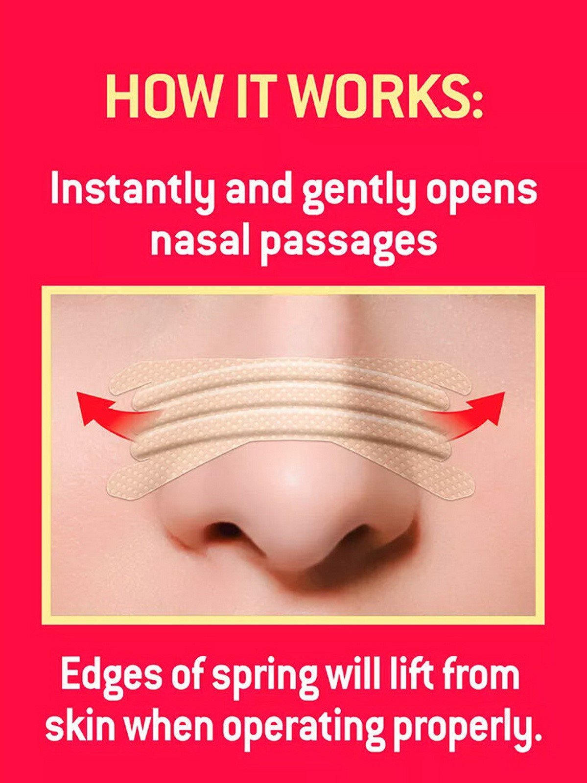 Pack of 44 Nasal Strips Extra Strength Tan Breath Easy Snoring Relief Right