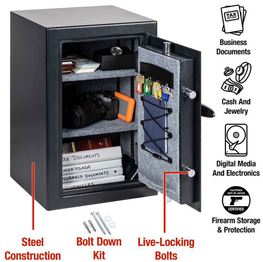 SentrySafe Security Safe Electronic Keypad Lock 2.2 Cubic Feet Carpet Interior